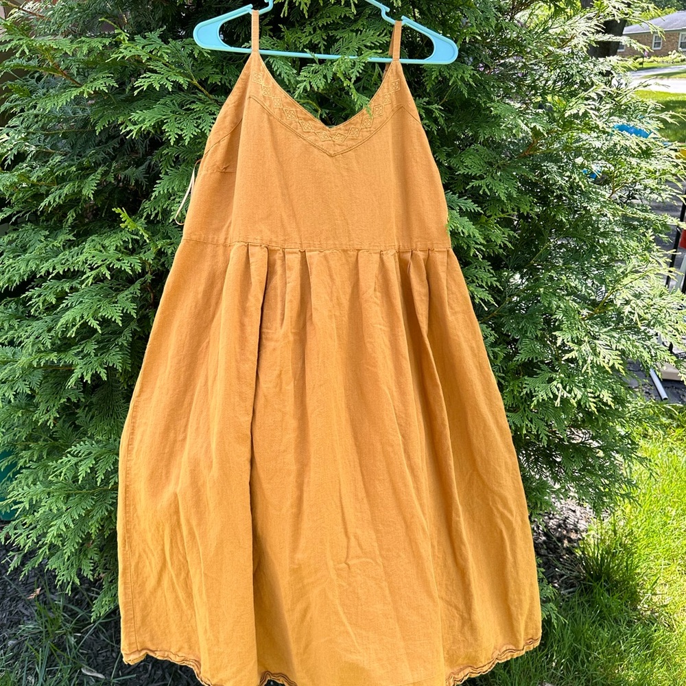Cost Plus World Market Mustard Dress